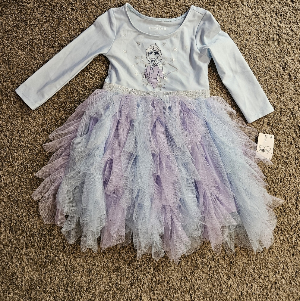 NWT Disney Frozen II Light Blue Dress